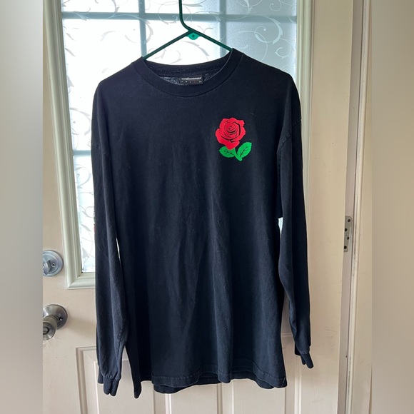 The Hundreds Other - The Hundreds XL men’s black long sleeve spell out rose graphic T shirt.
